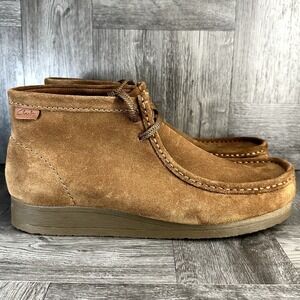 Clarks Shacre II Run Mens 12 Dark Sand Suede Brand New Moc Toe Wallabee Boots